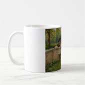 Amoureus gesprek in het park koffiemok (Links)