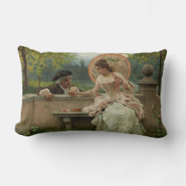 Amoureus gesprek in het park kussen