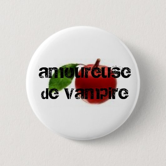 amoureuse de vampire ronde button 5,7 cm (Voorkant)