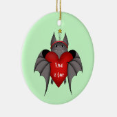 Amoureuze grappige Gotische Kerstknuppel Keramisch Ornament (Rechts)