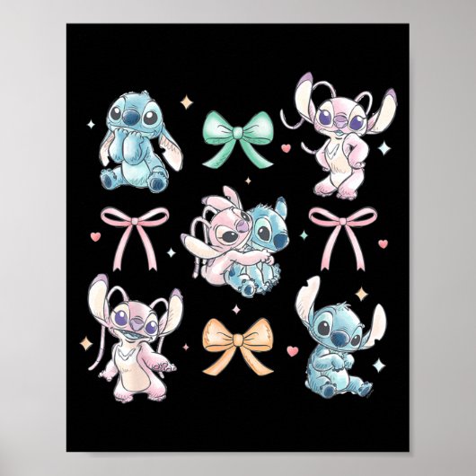 &amp; Angel Coquette Style Bows Valentine's Day  Poster (Voorkant)