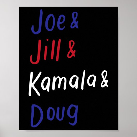 & Jill & Kamala & Doug Biden Harris 20 Poster (Voorkant)