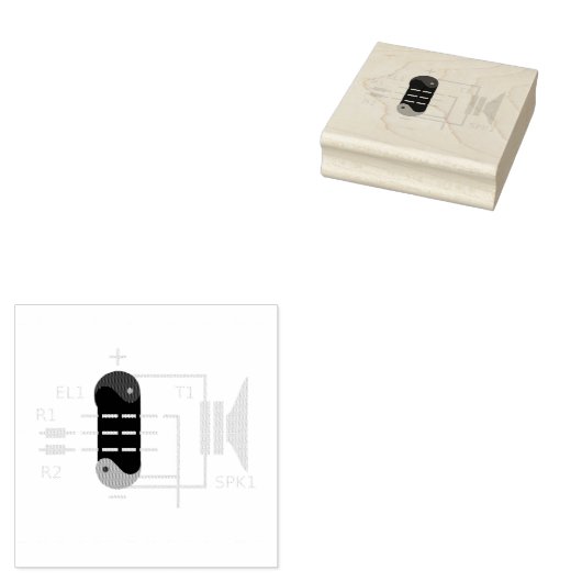 Amp Tube Rubberstempel (Gestempeld)