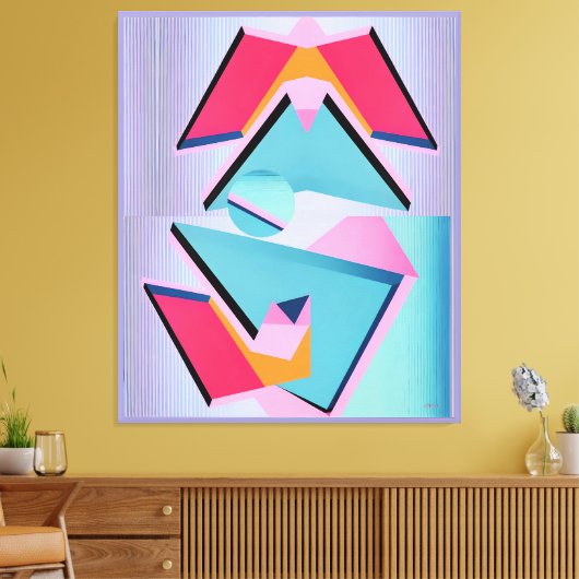 Ampamstract canvas afdruk (Insitu (Woonkamer))
