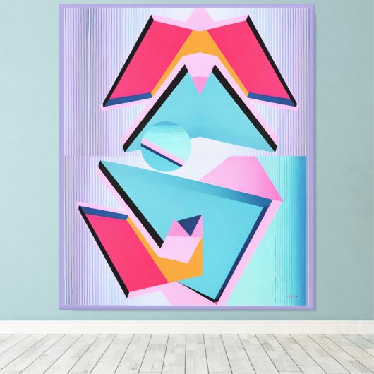 Ampamstract canvas afdruk (Insitu (Houten vloer))