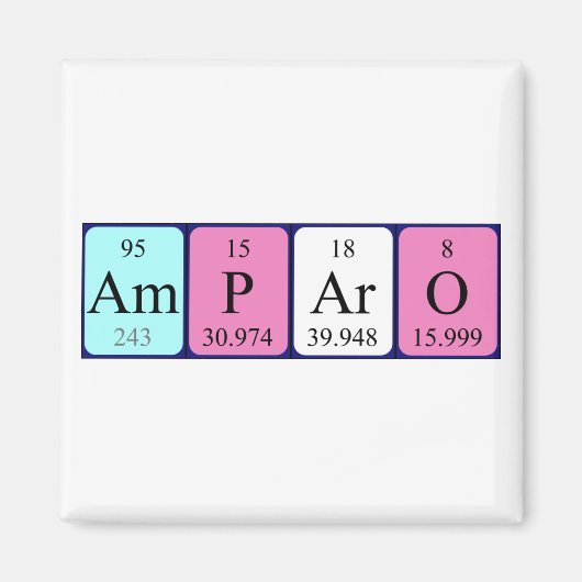 Amparo periodiek table name magnet (Voorkant)