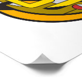 Ampel - Geel Cyberpunk Geometrisch Abstract Poster (Hoek)