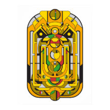 Ampel - Geel Cyberpunk Geometrisch Abstract