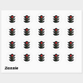 Ampel traffic light rot red ronde sticker (Vel)