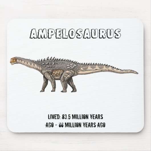 Ampelosaurus Dinosaur Mousepad Muismat (Voorkant)