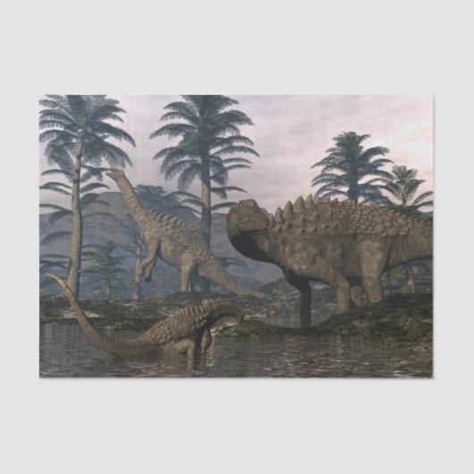 Ampelosaurus dinosaurus tissuepapier (Voorkant)