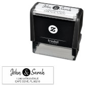 ampersand Adresstempel, bruiloft Retouradres Zelfinktende Stempel (In situ)