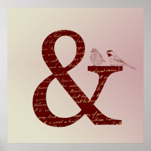 Ampersand Birds Poster