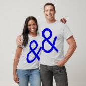 Ampersand - Blauw op licht T-shirt (Unisex)