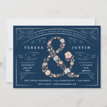 Ampersand Bloemen Koppel Bruisfeest Uitnodiging