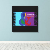 AMPERSAND B'NAI MITZVAH Sign-In Memory Board Canvas Afdruk (Insitu (Houten vloer))