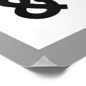 ampersand bold wall art poster zwart - wit (Hoek)