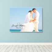 Ampersand Bruiloft Foto Keepsake Canvas Afdruk (Insitu (Houten vloer))