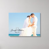 Ampersand Bruiloft Foto Keepsake Canvas Afdruk (Voorkant)
