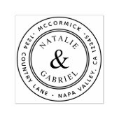 Ampersand Bruiloft Retouradres Zelfinktende Stempel (Design)