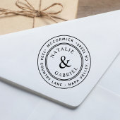 Ampersand Bruiloft Retouradres Zelfinktende Stempel