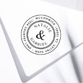 Ampersand Bruiloft Retouradres Zelfinktende Stempel