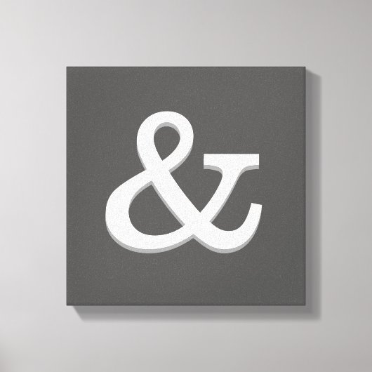 ampersand canvas wand grijs en wit (Voorkant)