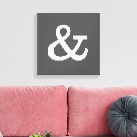 ampersand canvas wand grijs en wit (Insitu (Woonkamer))