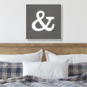 ampersand canvas wand grijs en wit (Insitu (Slaapkamer))