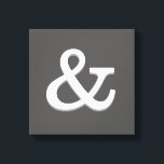ampersand canvas wand grijs en wit afdruk<br><div class="desc">ampersand canvas wand kunst vet modern grijs en wit ontwerp voor hedendaags decor thuis of in kantoor</div>