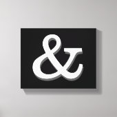 ampersand canvas wand zwart - wit (Voorkant)