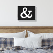 ampersand canvas wand zwart - wit (Insitu (Slaapkamer))