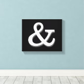 ampersand canvas wand zwart - wit (Insitu (Houten vloer))
