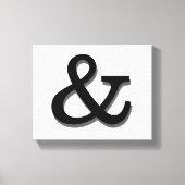 ampersand canvas wand zwart - wit (Voorkant)