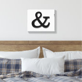 ampersand canvas wand zwart - wit afdruk (Insitu (Slaapkamer))
