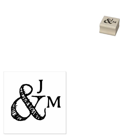 Ampersand Casual Speelse Plezier met Koppels Initi Rubberstempel (Gestempeld)