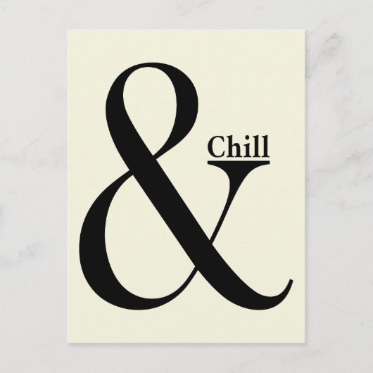 Ampersand Chill Briefkaart (Voorkant)