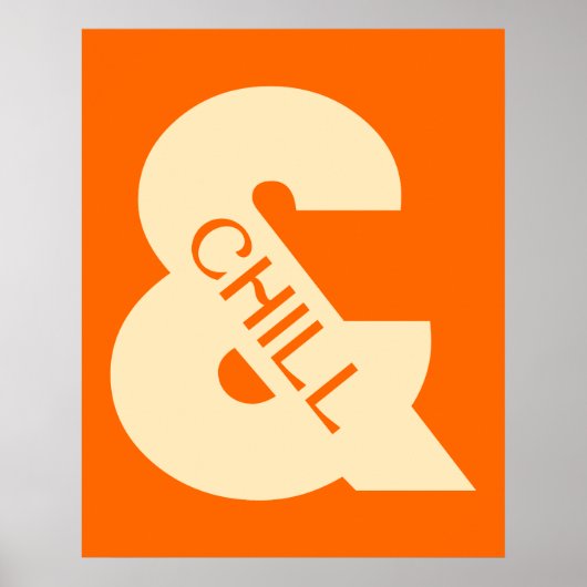 Ampersand Chill Minimalist Poster (Voorkant)