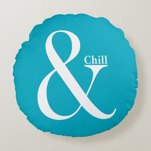 Ampersand Chill Rond Kussen (Voorkant)