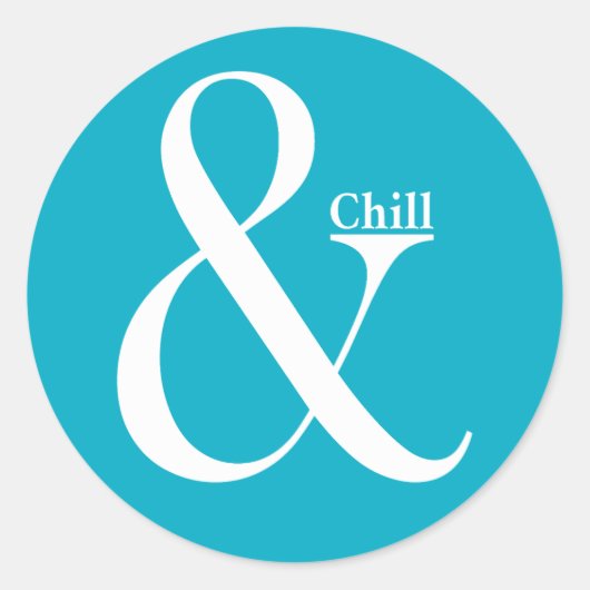 Ampersand Chill Ronde Sticker (Voorkant)