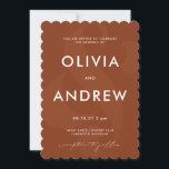 Ampersand Chocolate Brown Wedding Invitation Kaart<br><div class="desc">Ampersand Chocolate brown Wedding Invitation</div>