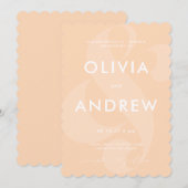 Ampersand Cream Desert Sand Wedding Invitation Kaart (Voorkant / Achterkant)