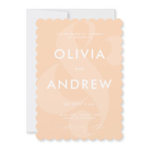 Ampersand Cream Desert Sand Wedding Invitation