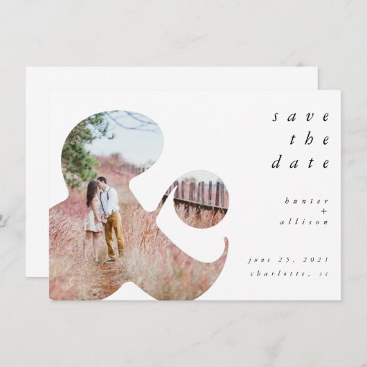 Ampersand | Datum opslaan Kaart (Voorkant / Achterkant)