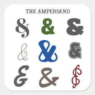 Ampersand Day Vierkante Sticker