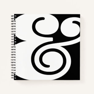 Ampersand "&" Designer   BL B/W   Notitieboek