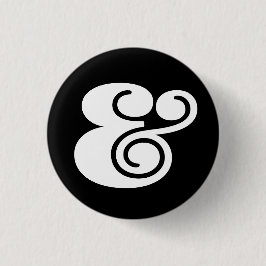 Ampersand "&" Designer | BL White | Ronde Button 3,2 Cm