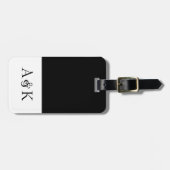 Ampersand Elegance: Black Honeymoon Bagagelabel (Voorkant horizontaal)