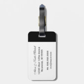 Ampersand Elegance: Black Honeymoon Bagagelabel (Achterkant verticaal)