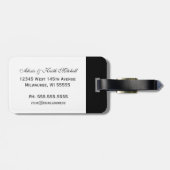Ampersand Elegance: Black Honeymoon Bagagelabel (Achterkant horizontaal)